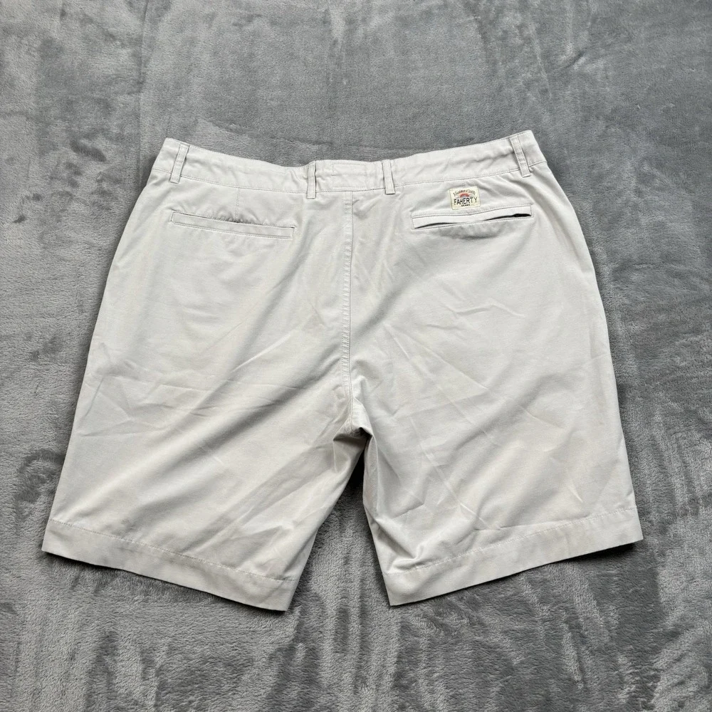 Faherty Shorts Mens 36 Gray All Day Hybrid Quick Dry Stretch Drawstring MSC0012